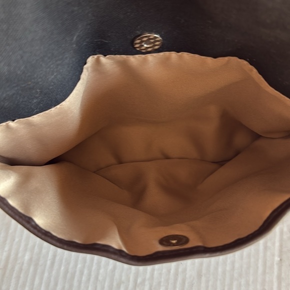 Levenger Black Canvas Tote With Brown Leather Trim - Picture 8 of 12